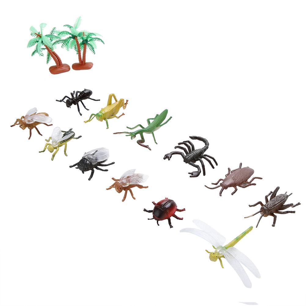 

12 Pieces Soft Plastic Insect Model Toy, Lifelike Animal Set for Kids with Friendly Material, Educational Learning for Kids