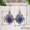 Xiaomi Huitan Special Design Drop Earrings for Women Vintage Party Wedding Accessories Blue Stone Bohemia Anti Silver Color Jewelry