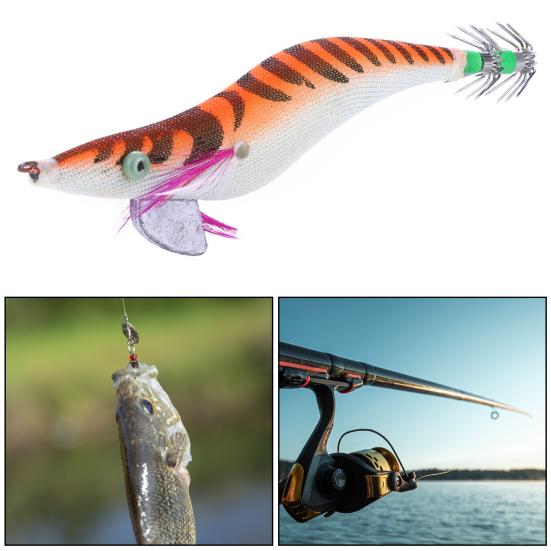 13.5CM/19.8G Luminous Fishing Shrimp Lure with Sharp Squid Hook Glow In The Dark Realistic Colorful Artificial Shrimp Hard Bait Fishing Accessories