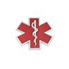 Metal 3D Star of Life Car Sticker Styling Red Emergency Ambulance Logo Personalized Modification Metal Scratch Decoration