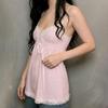 Spicy Summer Striped Lace Bow Tie Camisole: Slim-Fit European American Style