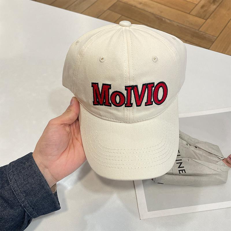 

Letter baseball cap female simple deep top big head circumference showing face small soft top cap male student visor tide Adjustable (54-58cm)