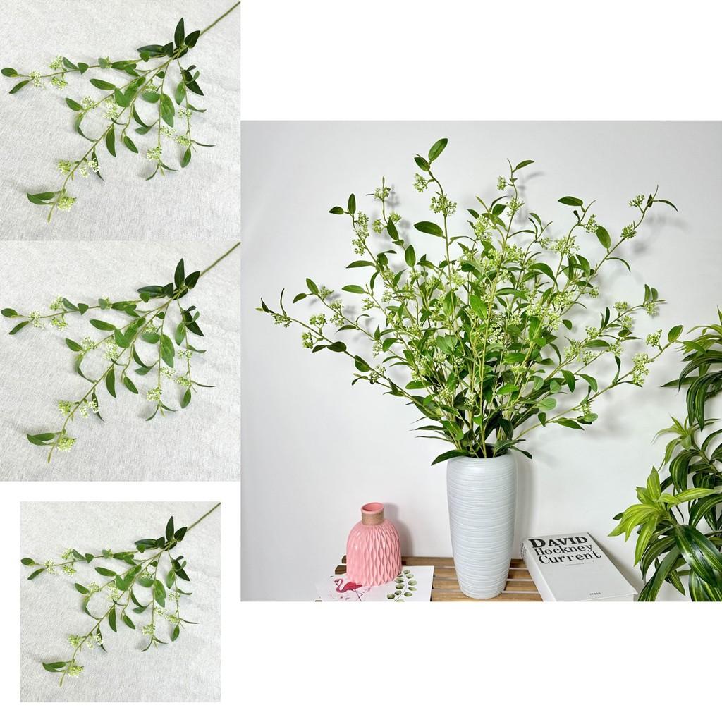 Wedding Celebration Artificial Wintergreen Leaves With Pearl Accents For Photography And Gifts
