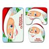 Christmas Bathroom Floor Mat Toilet Three-Piece Set