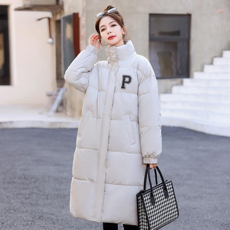 New Thickened Turtleneck Cotton-padded Clothes Women's Winter Long Bread Clothes Loose Knee-length Cotton Clothes Jacket