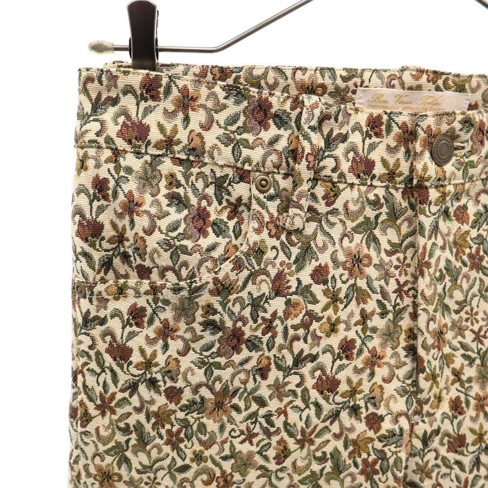 Bon Vieux Temps Overall handle Gobelin tapestry Tapered pants 36 Brown Women Used