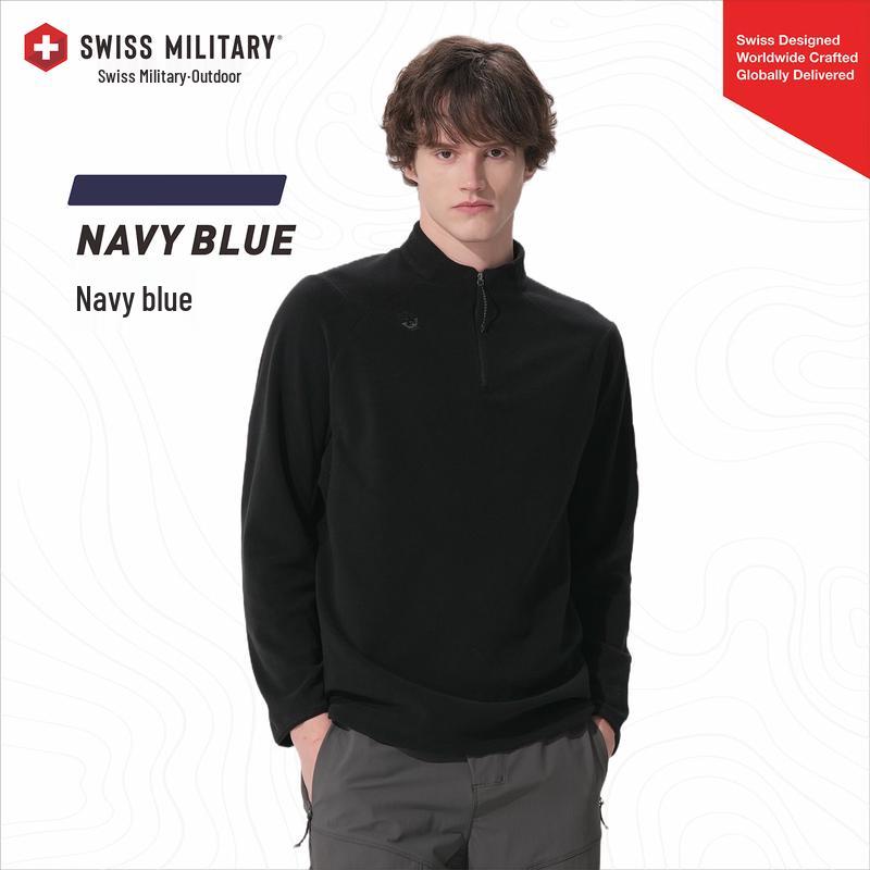 

Мужская флисовая толстовка SWISS MILITARY для активного отдыха с воротником-стойкой 2XL