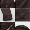 Women Fashion Slim Fit Pu Leather Jacket Long Sleeve Lapel Collar Zipper Outerwear for Fall Winter