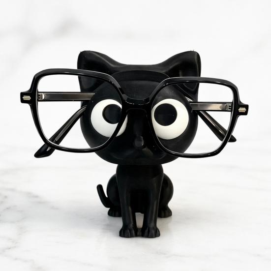 Büroschreibtisch Brillenständer 3D-gedruckter Katzenbrillengestell-Erhöhung Display-Ständer, Brillenhalter Tischdekoration Organizer, Aufbewahrungsregal für