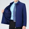 Mulberry Silk Spring and Autumn New Men's Casual Jacket Coat Middle-aged and Elderly Cadres Administrative Business Large Size Dad Tops