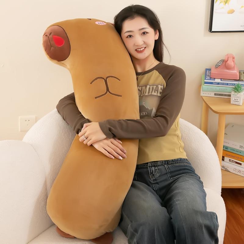 Kapibara Throw Pillow Capybara Doll Sleeping Doll Girl Sleeping Doll Super Soft Long Pillow Birthday Gift