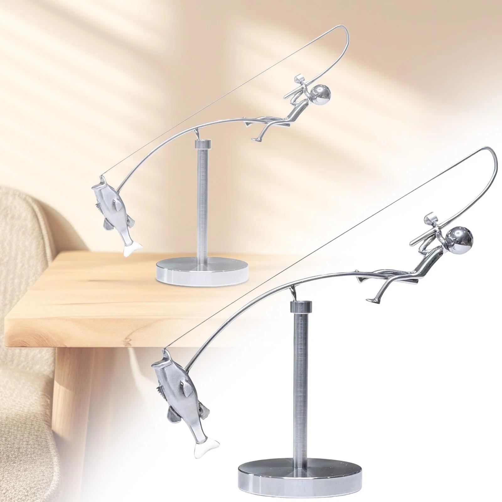 

Рыбацкая скульптура - Искусство баланса для вашего пространства, Скульптура «Искусство баланса», Домашнее украшение «Рыбак» One Size