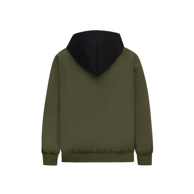 Jordan Fashionable Hooded Logo Print Long Sleeve Cotton Jacket Kids Jackets Ivy-Green JD2342011GS-002