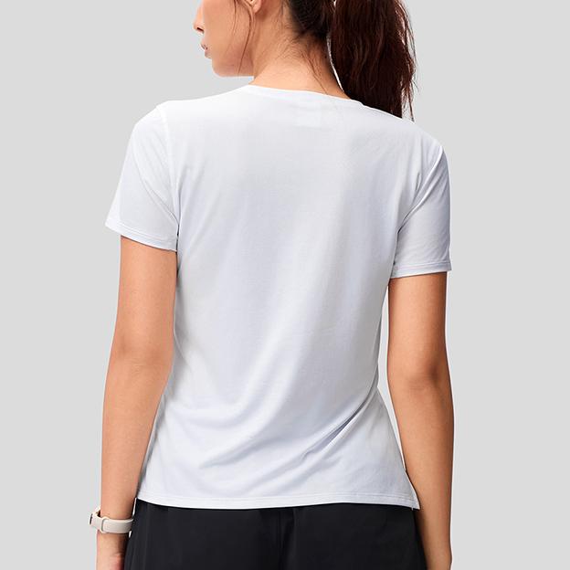 SAUCONY Solid Color Quick-Dry Breathable Outdoor Loose Casual Round Neck Short Sleeve T-Shirt Women Tops SC1249114A-WT02