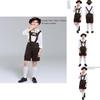 Elegant Children's German Oktoberfest Stage Costume With Hat For Halloween Cosplay