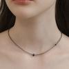 TATIANA (925 Silver) Grayscale Bead Necklace NZ2447