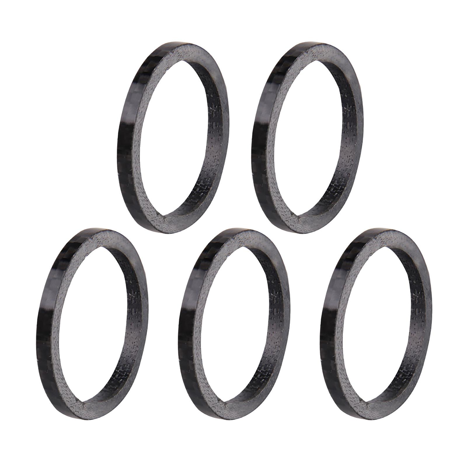 

5 Pcs Bicycles Headset Spacer Bike Front Stem Fork Washer Bicycles Front Fork Stem Spacers for Mountain Bike, Road Bike 3 mm