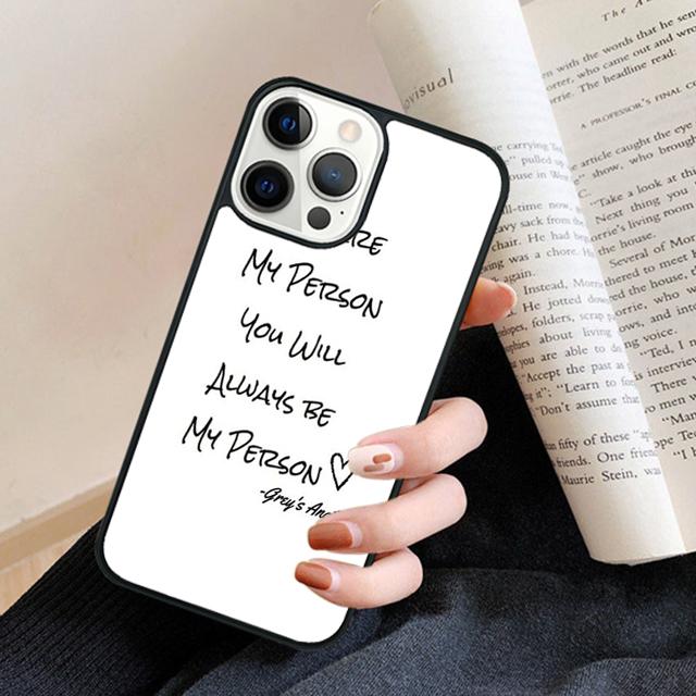 Greys Anatomy You're My Person Phone Case Back Cover for iPhone 17 Air 16 15 14 13 11 12 Pro Max Plus Fundas