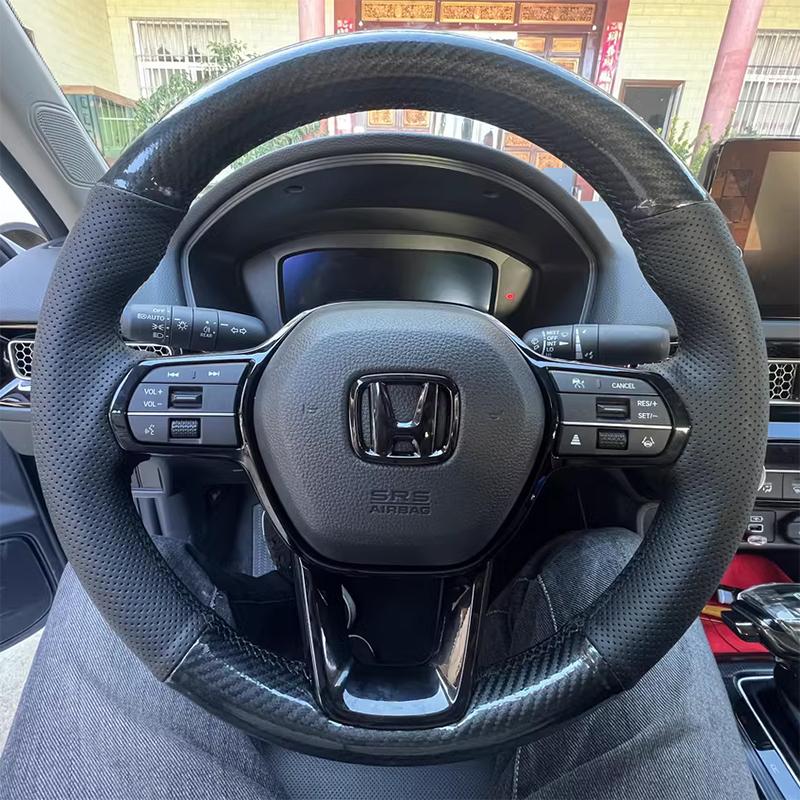 ABK1 ABS Car Steering Wheel Emblem Sticker Accessories For Honda Civic FIT Accord Prelude CRV 5th City CRZ CRX Jazz HRV Pilot Odyssey