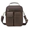 Bolsa Transversal Masculina Vintage Couro Legítimo Crazy Horse Bolsa de Ombro ou Mão Casual