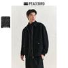 Peacebird Men's Textured Lapel Casual Jacket