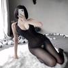Sexy Underwear Sexy Silk Stockings Transparent Passion Suit Open File No Take Off Jumpsuit