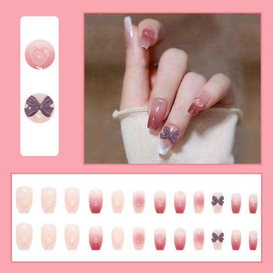 

Шикарные искусственные кончики ногтей, легко удаляемые, глянцевое украшение для ногтей