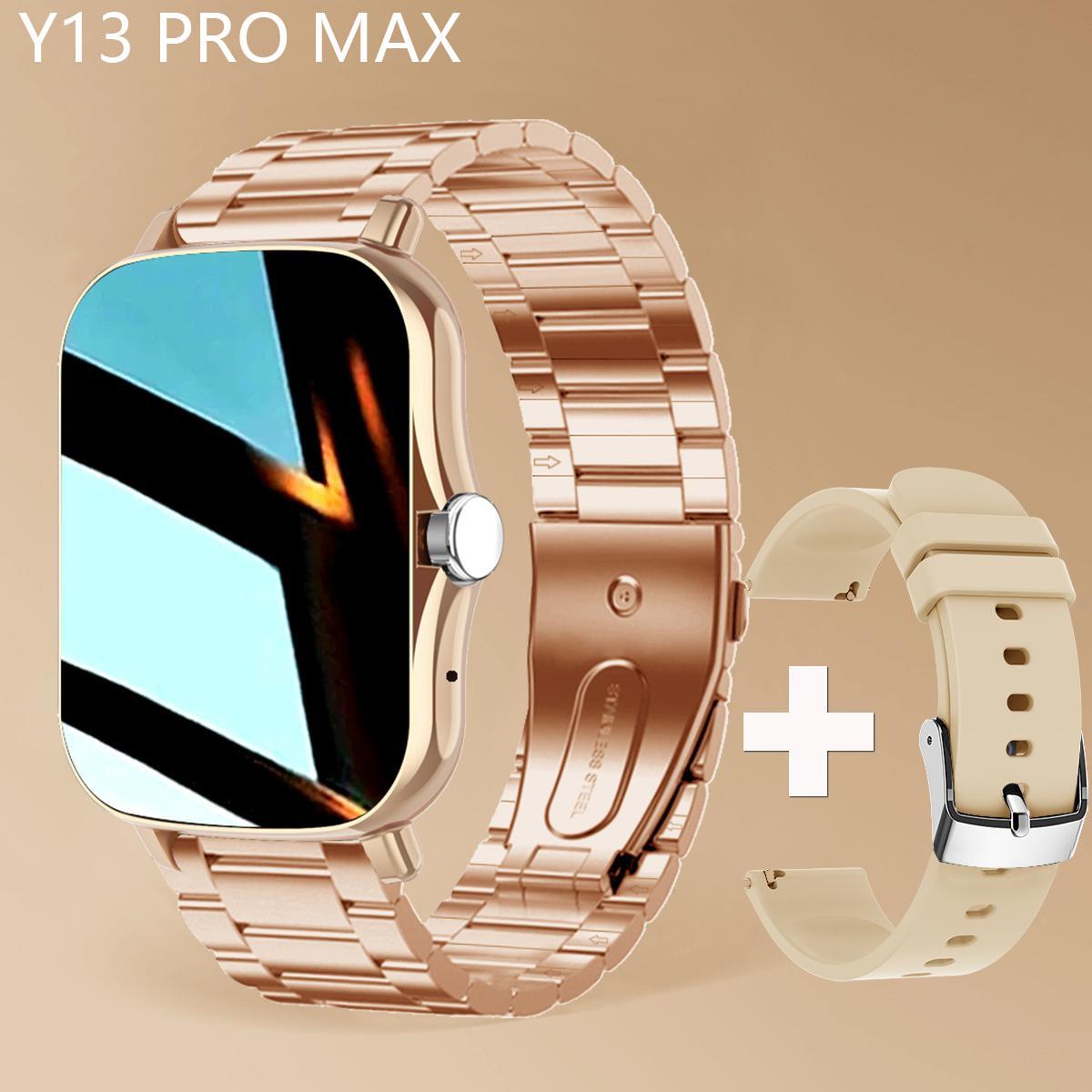 Y13 PRO MAX Новые умные часы для мужчин и женщин Подарок для Xiaomi Полный сенсорный экран Спортивные фитнес-часы BT-звонок Цифровые умные часы Наручные часы