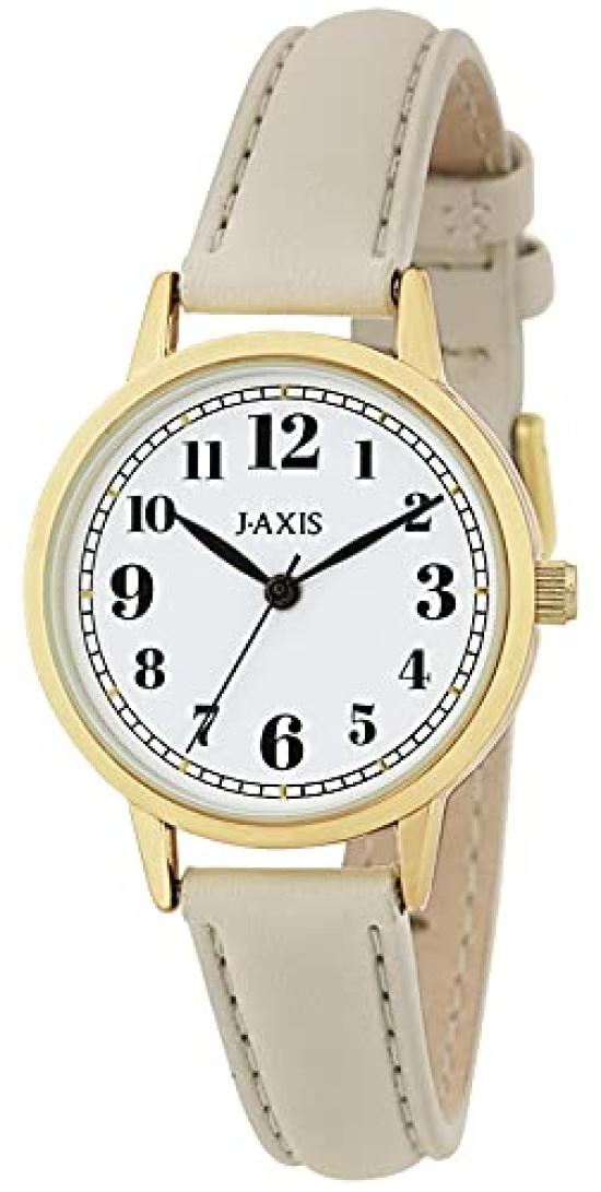 Кожаная Арабская Тонкая Легко Серая Часы J-AXIS, Классические, Ремешок, Простые, Читаемые, Повседневные, Для Офиса, Женские, AL1352, золотой