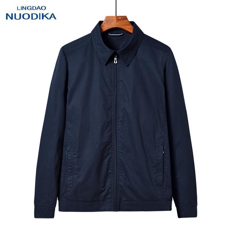 

Мужской пиджак с лацканами Leadway Nautica: Повседневное весенне-осеннее пальто для мужчин среднего возраста 4XL темно-синий