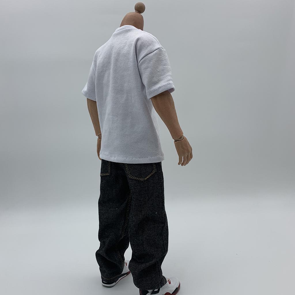 1/6 akční figurka obleky 12palcové tričko a kalhoty vhodné pro mužské panenky, hračky, příslušenství