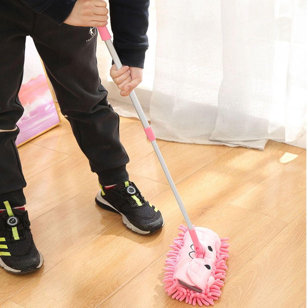 

Портативная детская швабра Мини-швабра для уборки Игрушка для уборки пола Игрушка-швабра Подарки синий