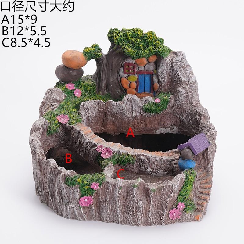 Suckulenta Växter Planter Blomkruka Harts Blomkruka Skrivbordskruka Hållare Hem Trädgårdsdekoration Växthållare