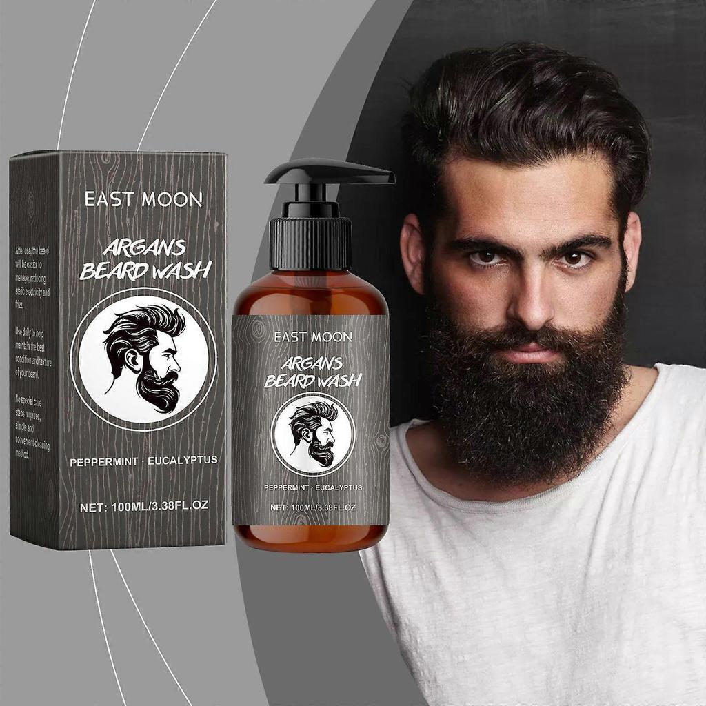 Revitalize Your Beard with Gentle Eucalyptus & Argan Oil Beard Care, Moisturizing & Softening ,100ml