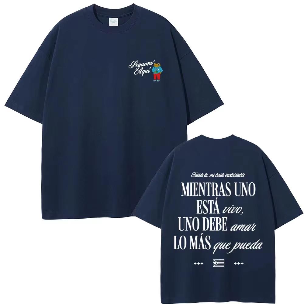 Rapper Bad Bunny Graphic Unisex cotton Tshirts Debi Tirar Mas Fotos DTMF World Tour  T Shirt Fashio unisex S