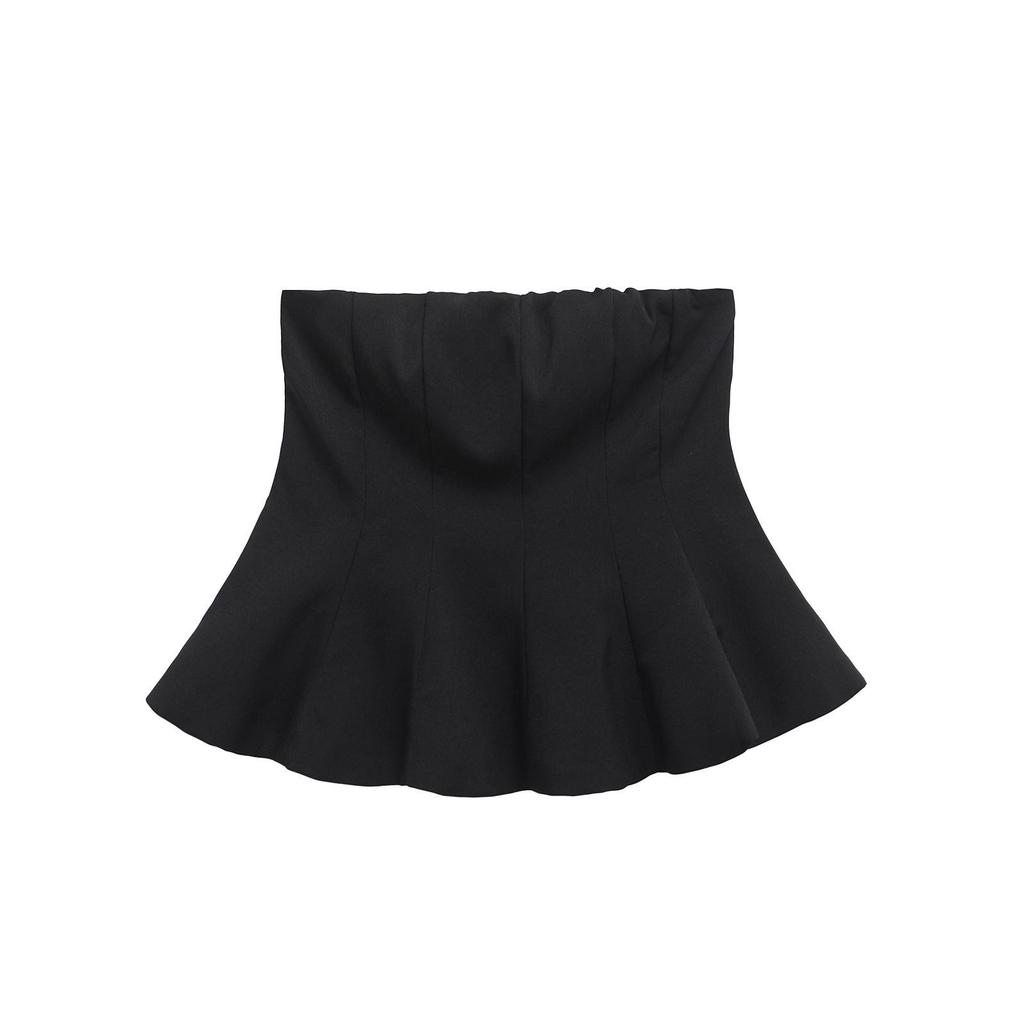 2025 Spring European & American Style Women's Strapless Top and Short Skirt