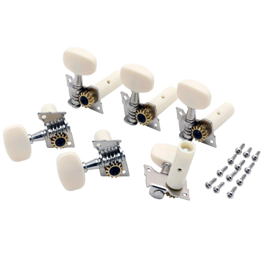 Kikutani Tuning Tuners for Gut and Nylon Strings, 3 Right and 3 Left, 1 Set, GM-GP Nickel