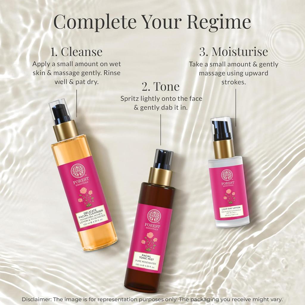 Forest Essentials Delicate Facial Cleanser Mashobra Honey, Lemon & Rosewater (Face Wash)