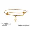 Dawapara Ankh Kreuz Auge des Horus Armband Verstellbar Antiker Ägyptischer Anhänger Schutz Amulett Edelstahl Schmuck