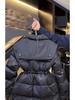 2024 European Celebrity Style Black Quilted Waist Jacket for Women - High-End, Stylish Winter Cotton Outerwear