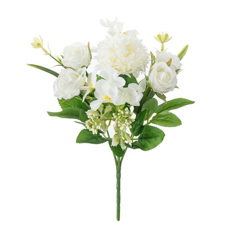 

Artificial Flowers Silk Roses Wedding Wreath Home Room Table Valentine s Decora Vase Bridal Bouquet Outdoor Garden DIY Gift Prop 1 pc бежевый