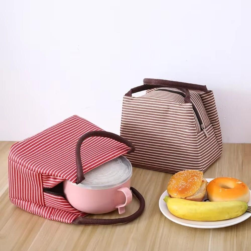 New Stripes Lunch Bag Aluminum Foil Refrigerator Bag Fresh Storage Bag Isothermal Bag Cool Storage Thermo Pouch