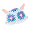 Knit Bucket Hat for Woman Breathable Weaving Horn Decor Bucket Hat Adult Teens Summer Floral Pattern Fisherman Cap