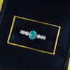 Schmuckring Frühling Sommer 5 * 7Mm Paraiba Klein Frisch Ring Ring