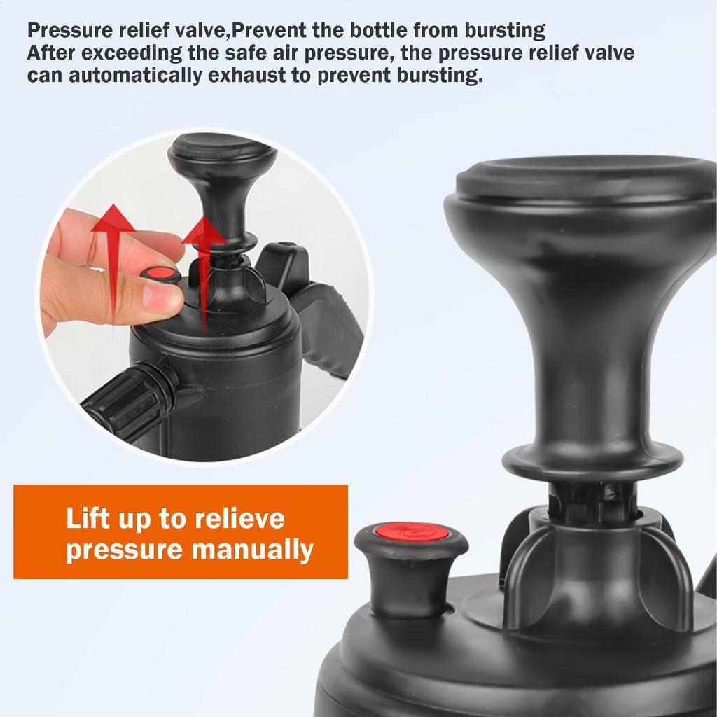 Car Wash Sprayer Can Manual Pump 2L Foaming Sprayer Pressure Bottle Pump Sprayer Car Detailing With Two Nozzles Options