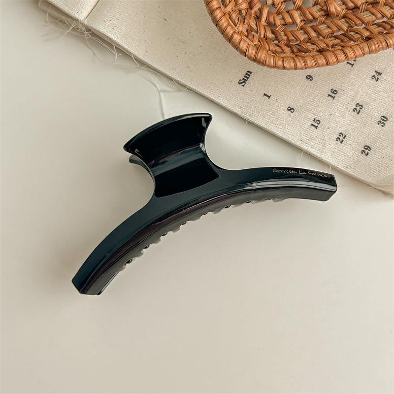 French Retro Large Leopard Print Claw Clip for Ponytails