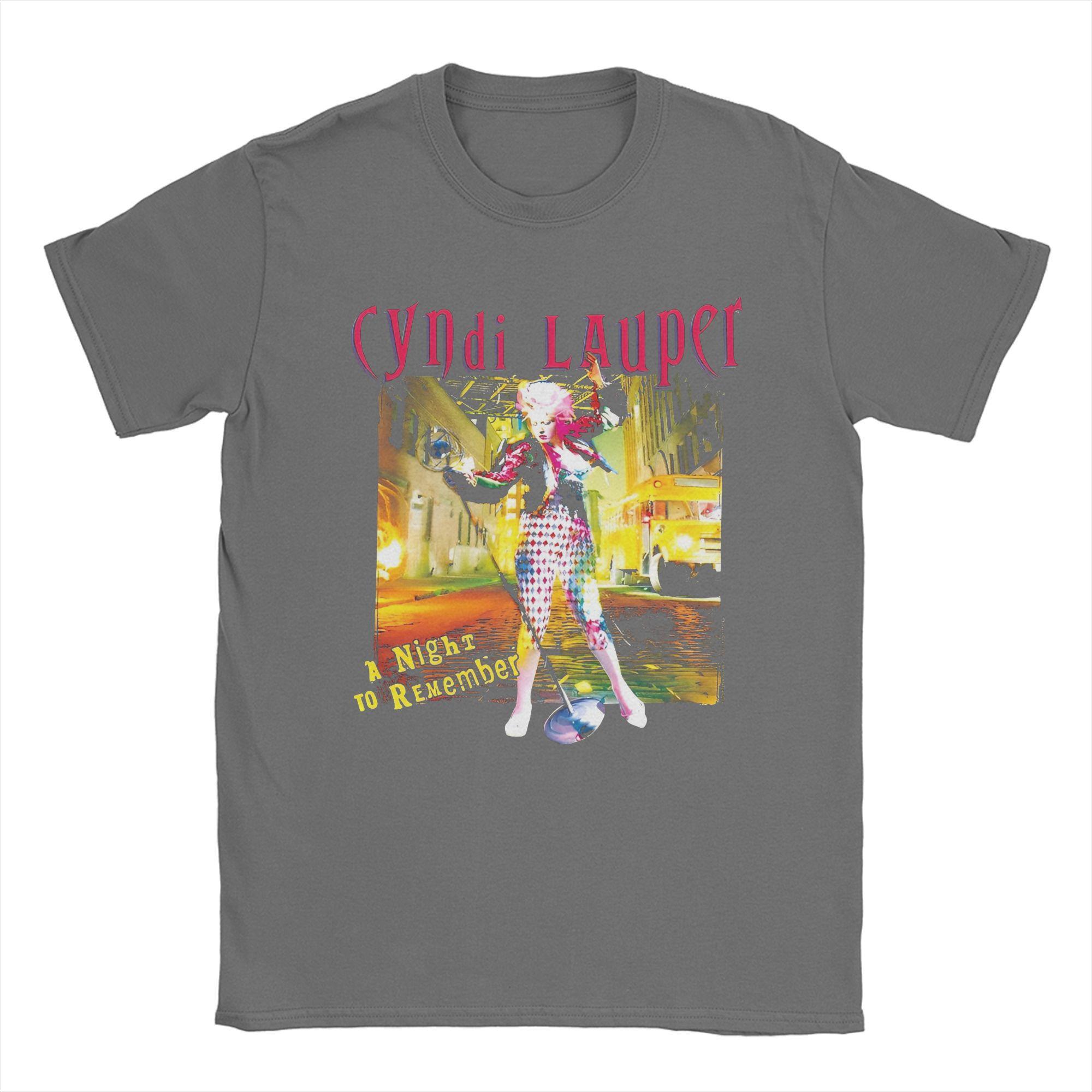 

Men s Cyndi Lauper Singer Tour T Shirts She s So Unusual Cotton Clothing Crazy Short Sleeve Crewneck Tees Unique T-Shirts 4XL