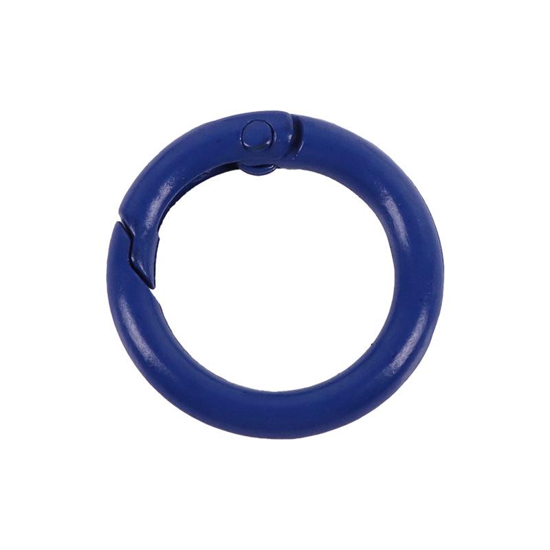 24mm Candy Color Round Metal Keychain - Handmade Spray Painted DIY Jewelry Accessory, Available In Multiple Colors