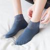 Women Winter Ankle Socks Thermal Socks with Lace Cuffs Warm Socks with Anti-Slip Sole for Daily Wear Street Dates