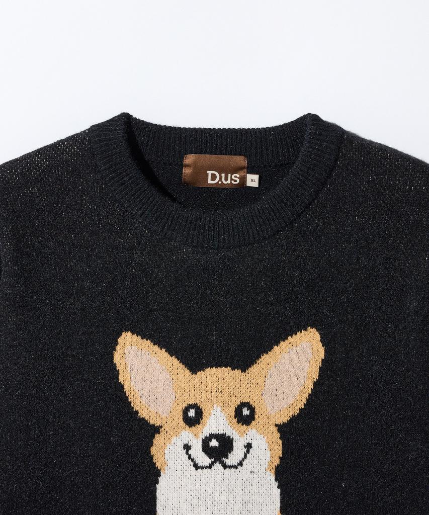 STCO Diems Animal Round Knit_Black (Semi-Oversized Fit)_Dktxa61Cpb